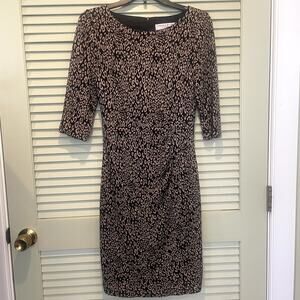 Trina Turk 3/4 Sleeve Lined Midi Dress Bougie Chic Glam